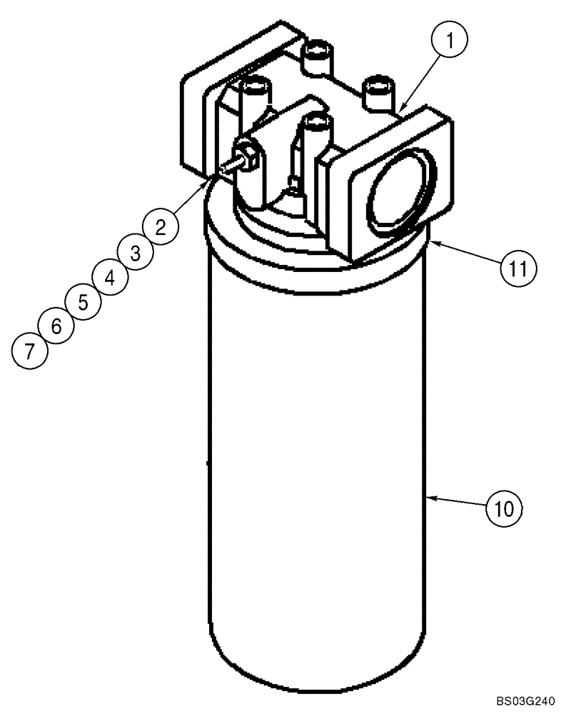 Схема запчастей Case 621D - (08-03) - HYDRAULICS - FILTER, OIL (08) - HYDRAULICS