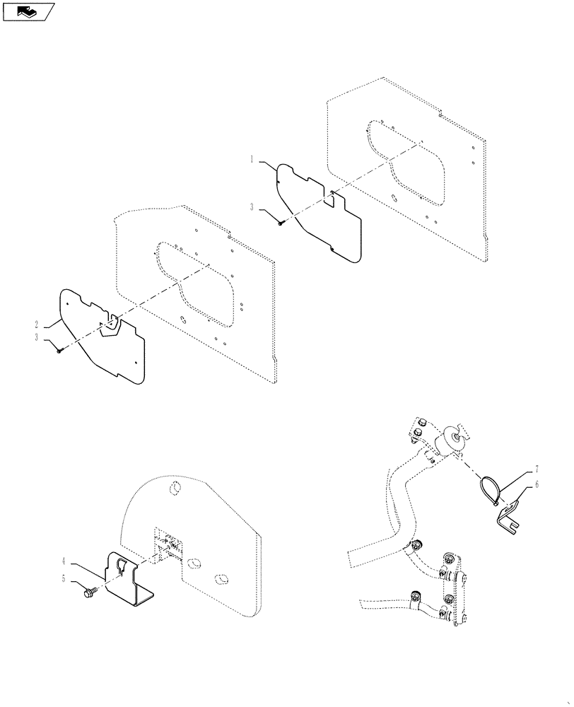 Схема запчастей Case 1021F - (90.160.08) - COVERS, SIDE AND REMOTE DRAIN (90) - PLATFORM, CAB, BODYWORK AND DECALS