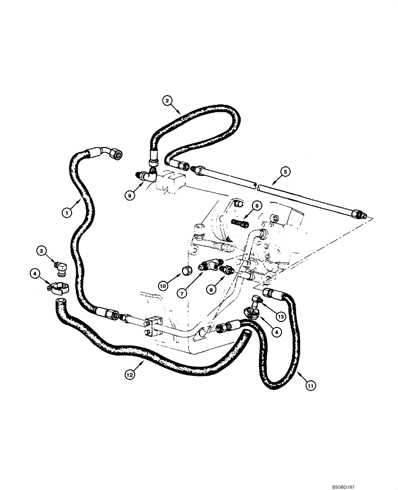 Схема запчастей Case 865 - (08.06[00]) - MAIN PUMP CIRCUIT (08) - HYDRAULICS