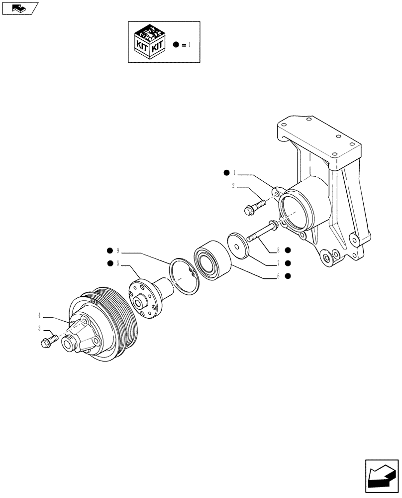 Схема запчастей Case F4DFE613F A002 - (10.414.03) - FAN DRIVE (2855166-84369509) (10) - ENGINE