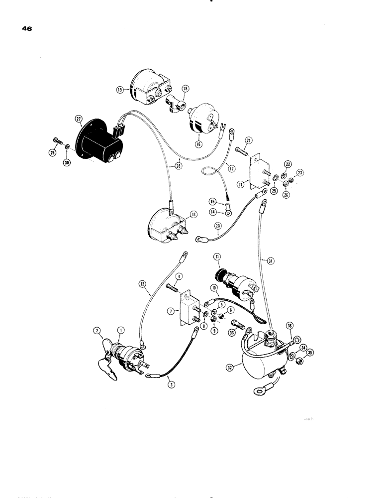 Схема запчастей Case 1150 - (046) - INSTRUMENT PANEL WIRING (06) - ELECTRICAL SYSTEMS