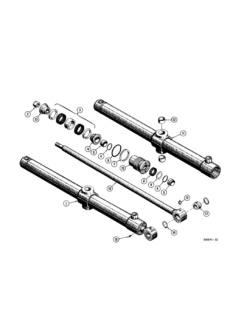 Схема запчастей Case 420C - (204[1]) - D27826 DOZER LIFT HYDRAULIC CYLINDER (07) - HYDRAULIC SYSTEM