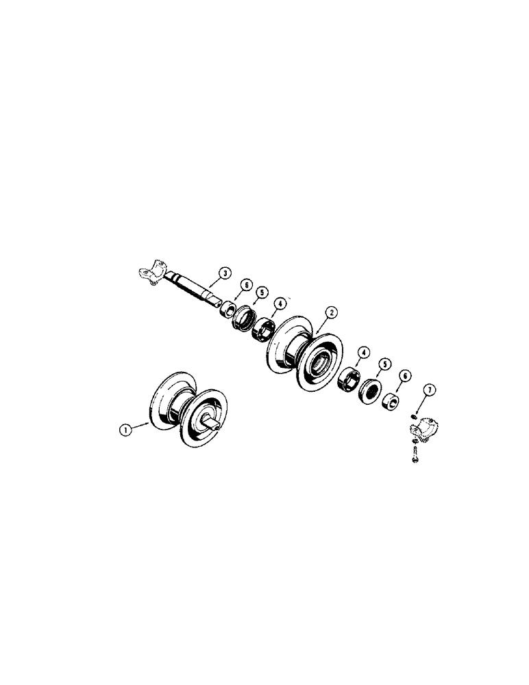 Схема запчастей Case 310G - (122) - TRACK ROLLER (04) - UNDERCARRIAGE