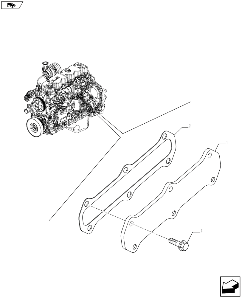 Схема запчастей Case 621F - (10.408.02) - COOLING SYSTEM - ENGINE (10) - ENGINE