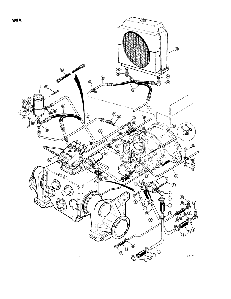 Схема запчастей Case 850 - (091A) - BASIC TRACTOR HYDRAULICS (07) - HYDRAULIC SYSTEM