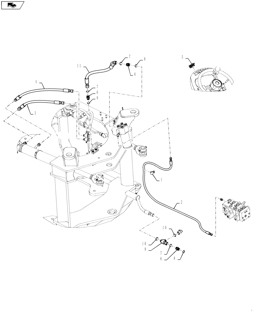 Схема запчастей Case 621F - (41.200.01) - STEERING NO JOYSTICK STANDARD (41) - STEERING