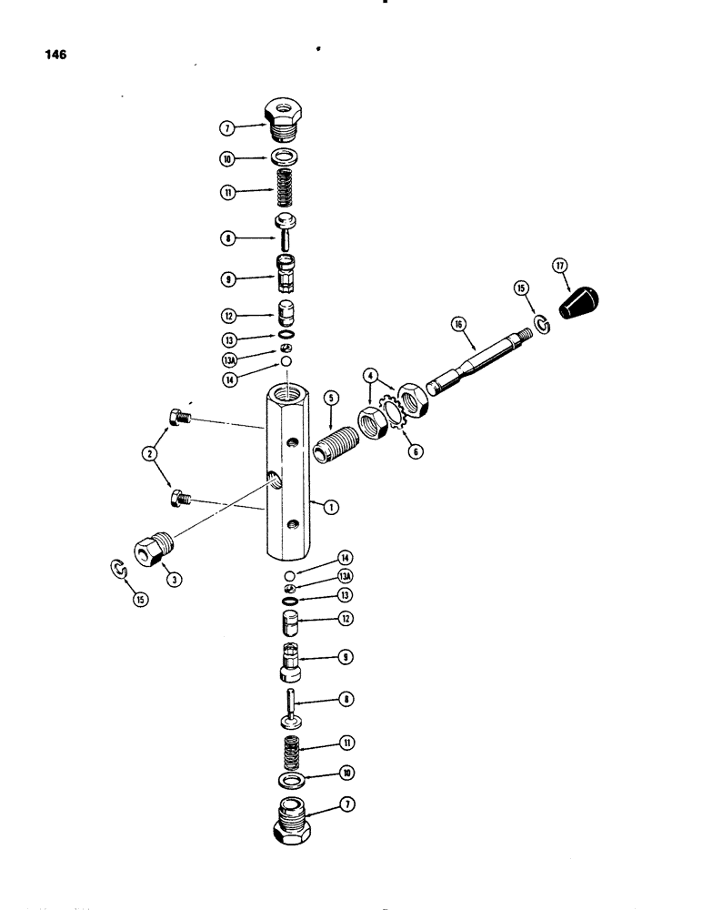 Схема запчастей Case 455B - (146) - D49105 BRAKE VALVE (04) - UNDERCARRIAGE