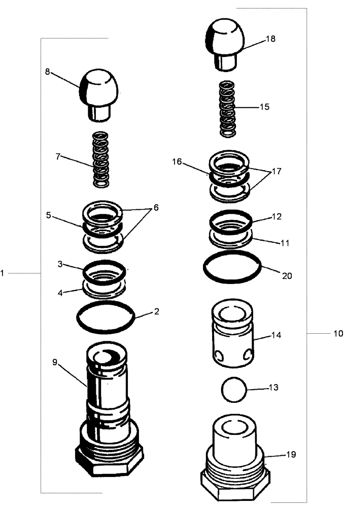 Схема запчастей Case 650L - (35.361.03) - VALVE, CHECK - VALVE, ANTI-CAVITATION (35) - HYDRAULIC SYSTEMS