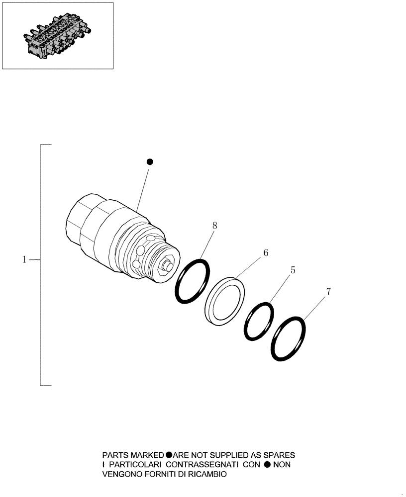 Схема запчастей Case CX16B - (1.050[12]) - HYDRAULIC CONTROL VALVE - COMPONENTS (35) - HYDRAULIC SYSTEMS