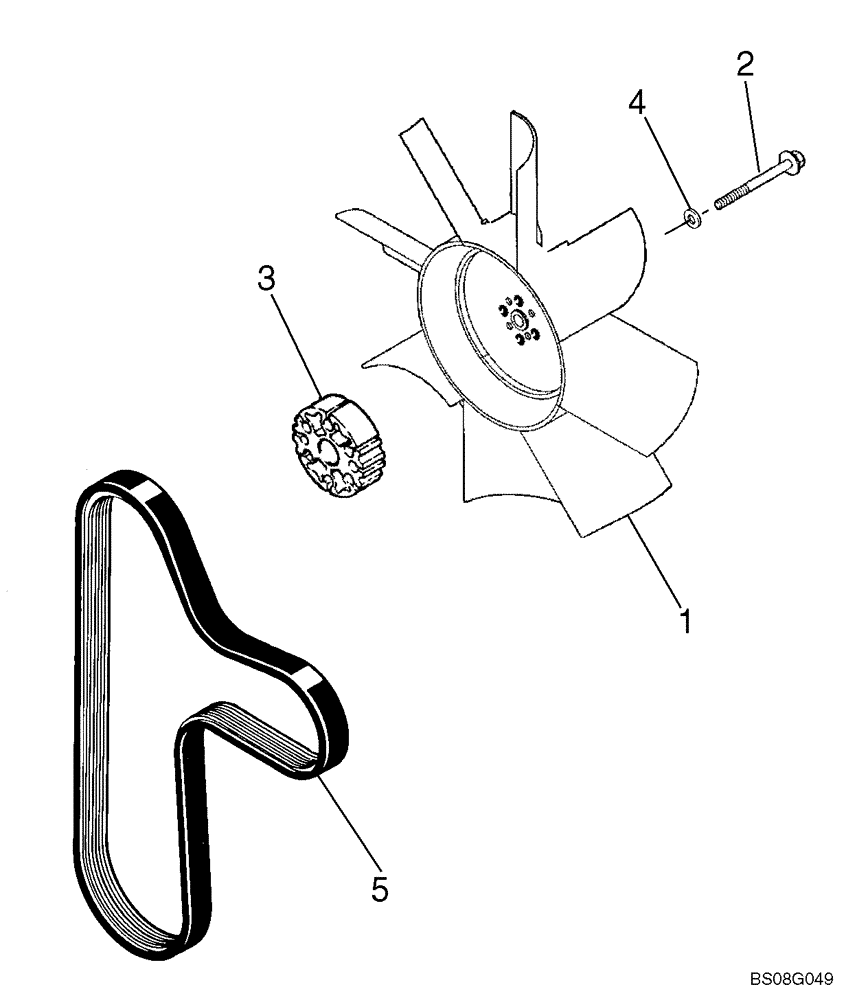 Схема запчастей Case 650L - (10.414.02) - FAN - FAN BELT (10) - ENGINE