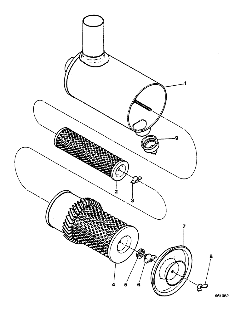 Схема запчастей Case 580G - (022) - ENGINE - AIR CLEANER (02) - ENGINE