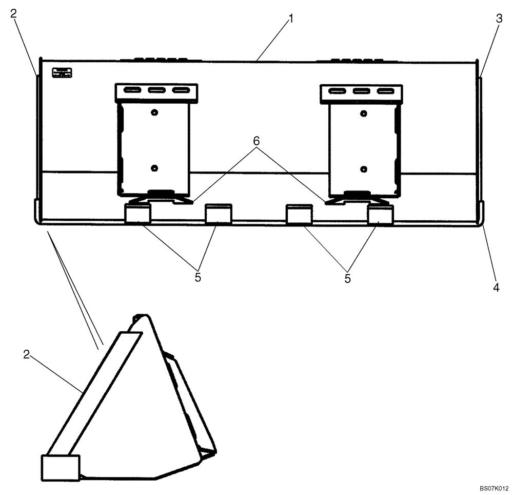 Схема запчастей Case SR175 - (82.300.AN[05]) - BUCKETS - LOADER, MANURE / SLURRY (82) - FRONT LOADER & BUCKET