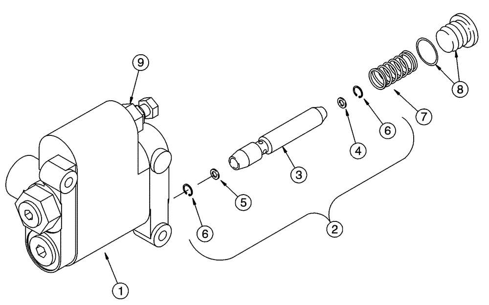 Схема запчастей Case 85XT - (08-21) - VALVE, SELF LEVEL (08) - HYDRAULICS