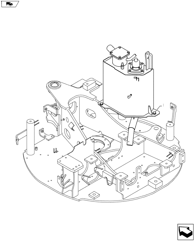 Схема запчастей Case CX27B ASN - (35.300.02) - HYD TANK INSTALL (35) - HYDRAULIC SYSTEMS