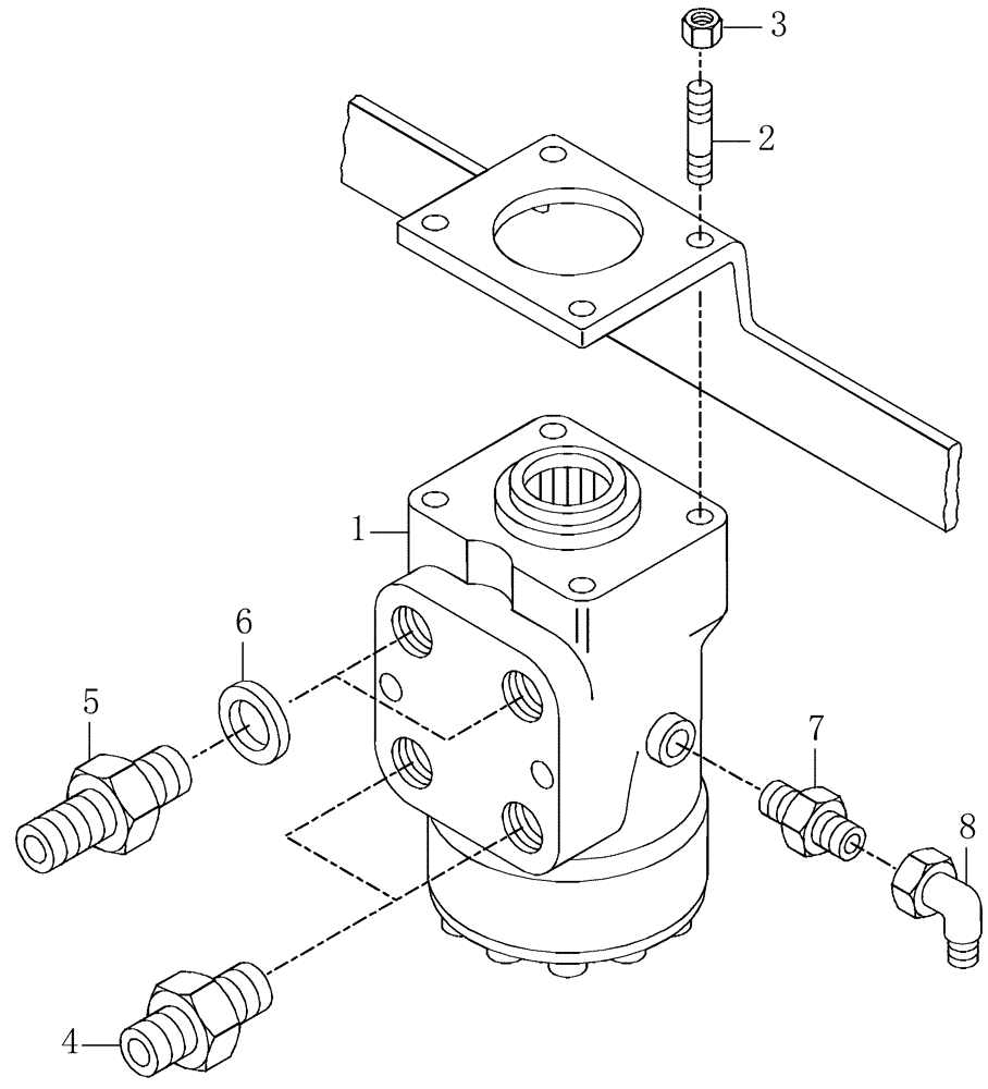 Схема запчастей Case 325 - (3.413/1A[01A]) - POWER STEERING (09) - Implement / Hydraulics / Frame / Brakes