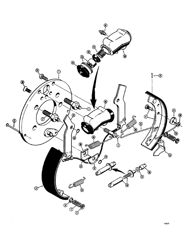 Схема запчастей Case 1530 - (042) - FRONT AXLE BRAKES (06) - POWER TRAIN