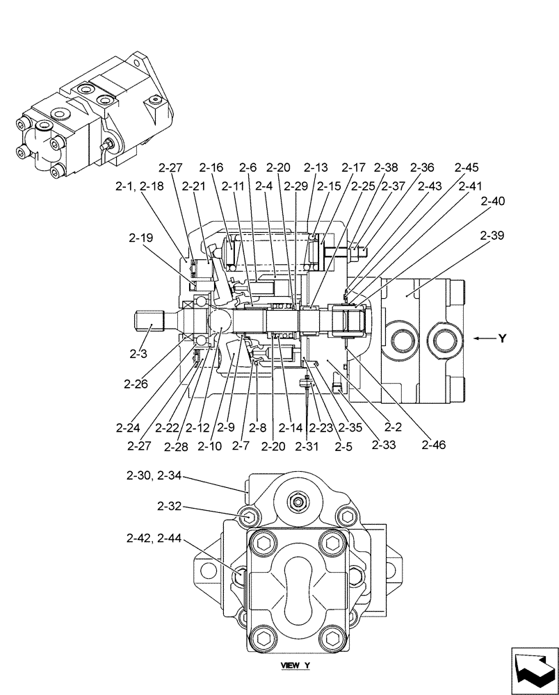 Схема запчастей Case CX17B - (01-017[02]) - POWER TAKE-OFF ASSY (35) - HYDRAULIC SYSTEMS