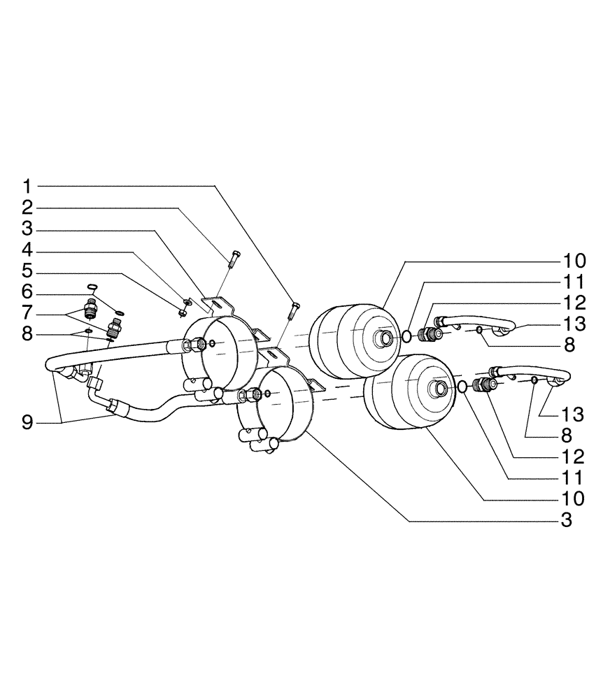 Схема запчастей Case 865B - (07-10[01]) - BRAKE HYDRAULIC SYSTEM (07) - BRAKES