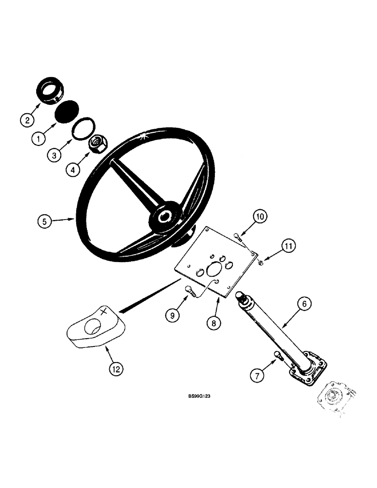 Схема запчастей Case 570LXT - (5-02) - STEERING WHEEL AND STEERING COLUMN (05) - STEERING