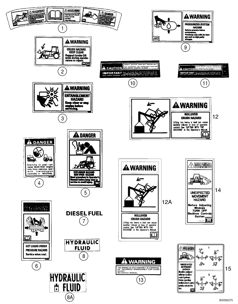 Схема запчастей Case 590SM - (09-79) - DECALS - CANADIAN FRENCH (09) - CHASSIS/ATTACHMENTS