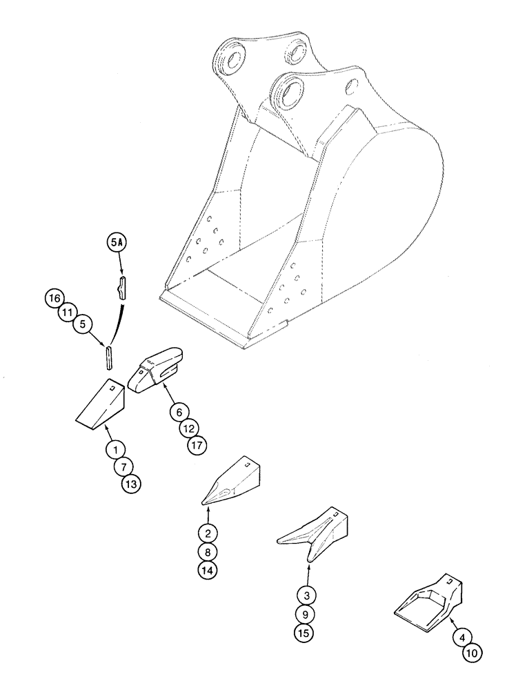 Схема запчастей Case 9060 - (9-70) - HENSLEY BUCKET TOOTH OPTIONS (09) - CHASSIS/ATTACHMENTS