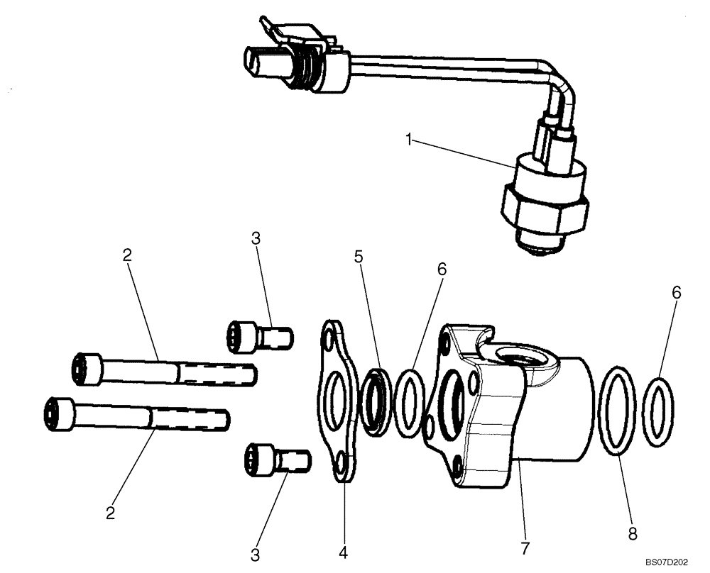 Схема запчастей Case 420CT - (08-35) - CONTROL VALVE - SPOOL END GROUP (08) - HYDRAULICS