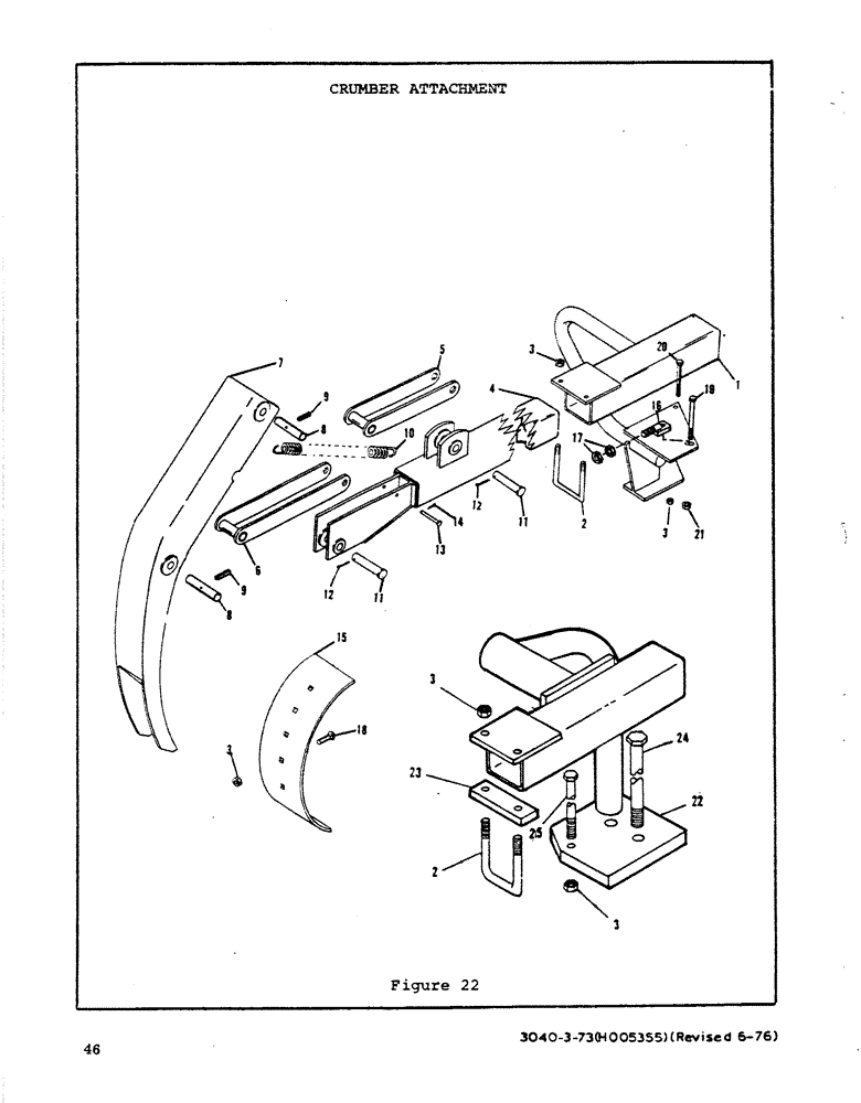 Схема запчастей Case P57 - (46) - CRUMBER ATTACHMENT 