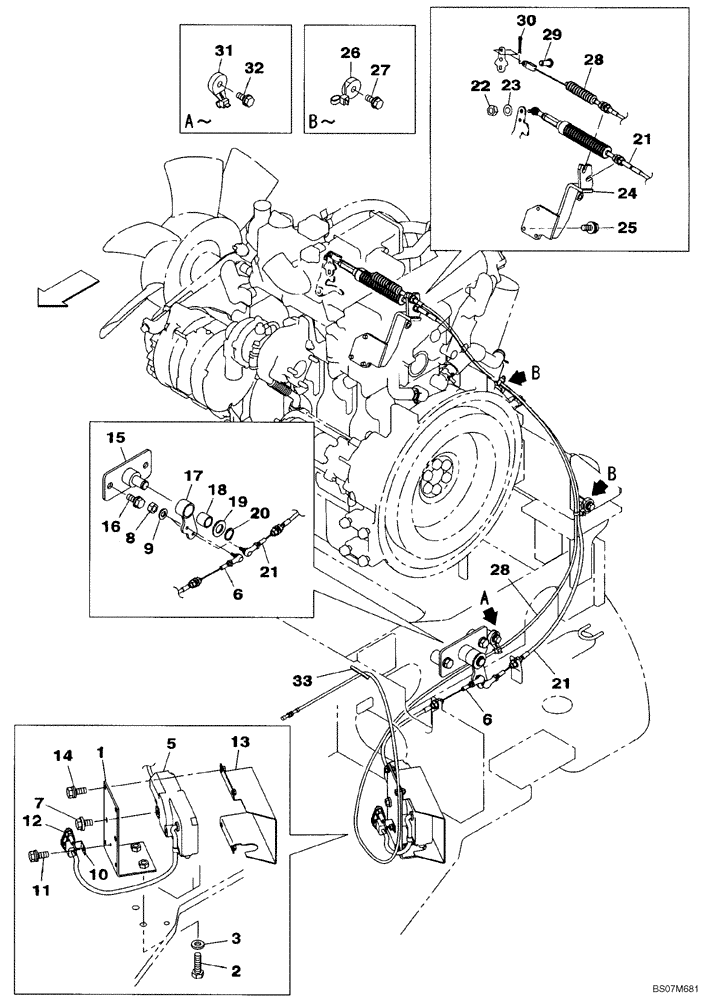 Схема запчастей Case CX75SR - (02-05) - CONTROL, ENGINE (02) - ENGINE