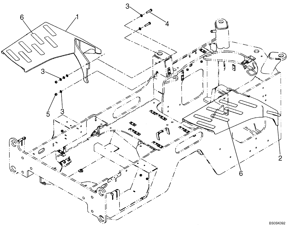 Схема запчастей Case 721E - (09-32) - FENDERS, REAR - STANDARD (09) - CHASSIS