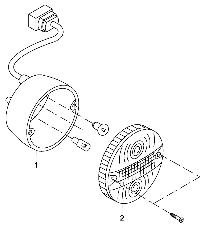 Схема запчастей Case 330 - (67C00000014[01]) - REAR LIGHT - ELECTRIC COMPONENT (13) - Electrical System / Decals