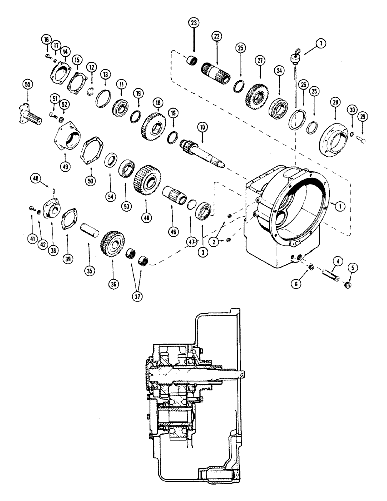 Схема запчастей Case 500 - (080) - POWER SHUTTLE TRANSMISSION AND CASE (07) - HYDRAULIC SYSTEM