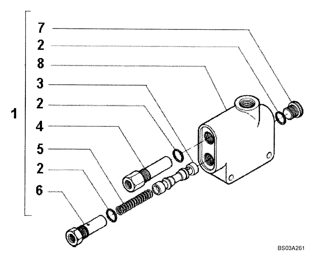 Схема запчастей Case 865 - (05.04[00]) - VALVE ASSEMBLY - STEERING PRIORITY (05) - STEERING