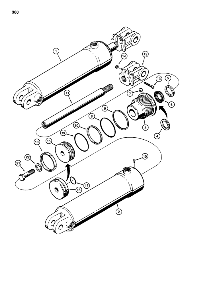 Схема запчастей Case 584D - (300) - G34196 AND G34197 TILT CYLINDERS (35) - HYDRAULIC SYSTEMS