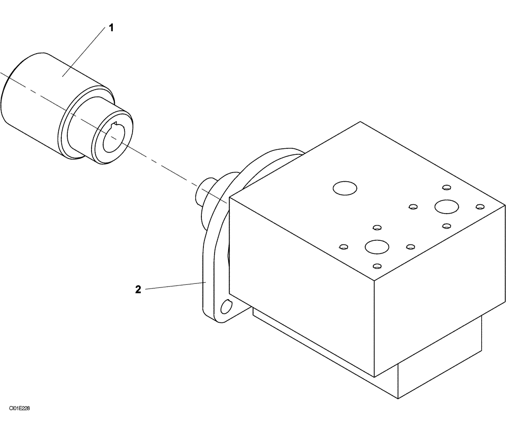 Схема запчастей Case SV208 - (08-17[01]) - MOTOR, HYDRAULIC VIBRATION (GROUP 1-35) (ND104361) (08) - HYDRAULICS