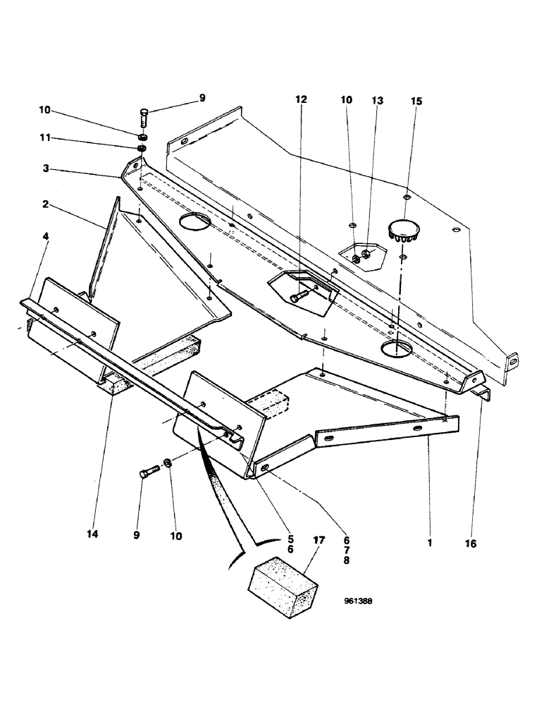 Схема запчастей Case 580G - (437A) - REAR FLOOR PLATES - SIDESHIFT BACKHOE STARTING FROM NO. 3.948.950 (09) - CHASSIS/ATTACHMENTS