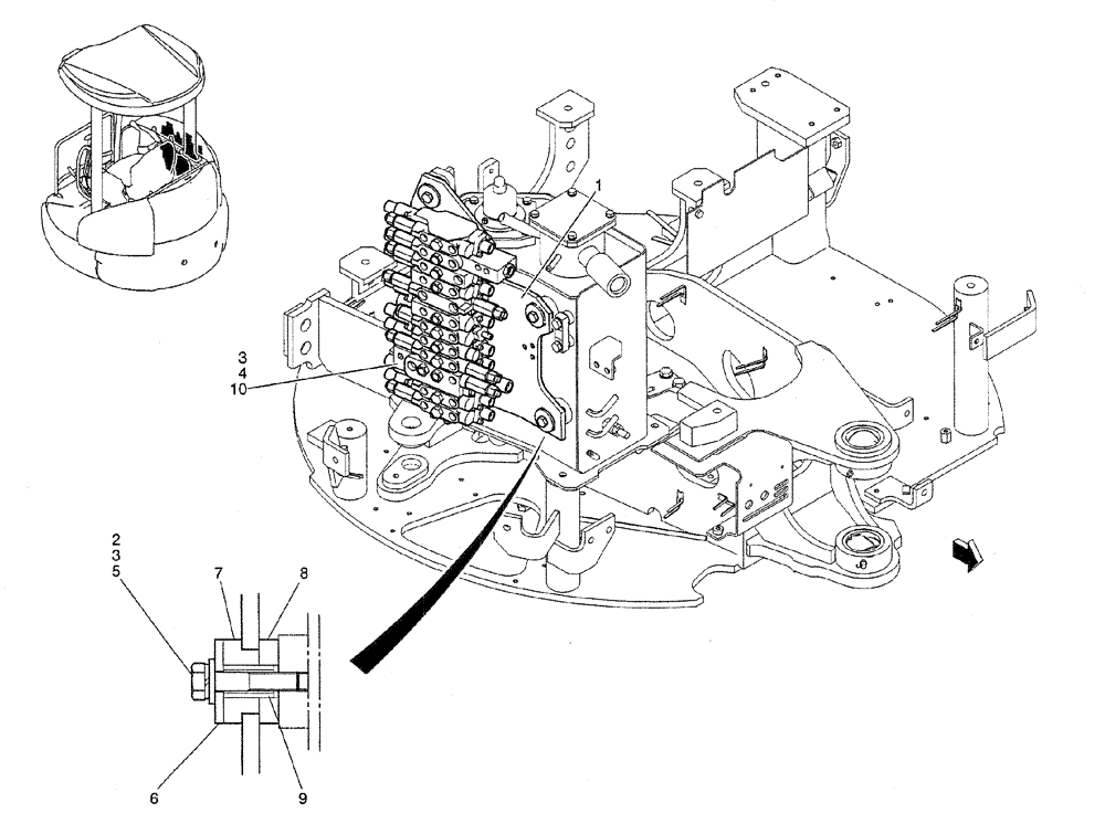 Схема запчастей Case CX27B PV13 - (01-021) - VALVE INSTAL (05) - SUPERSTRUCTURE