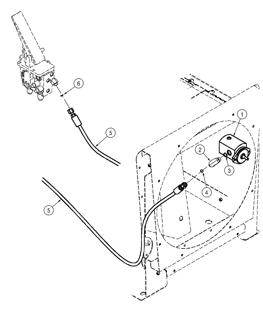 Схема запчастей Case 621D - (02-08) - COOLING SYSTEM - MOTOR, DRIVE, STANDARD FAN DRIVE MOTOR (02) - ENGINE