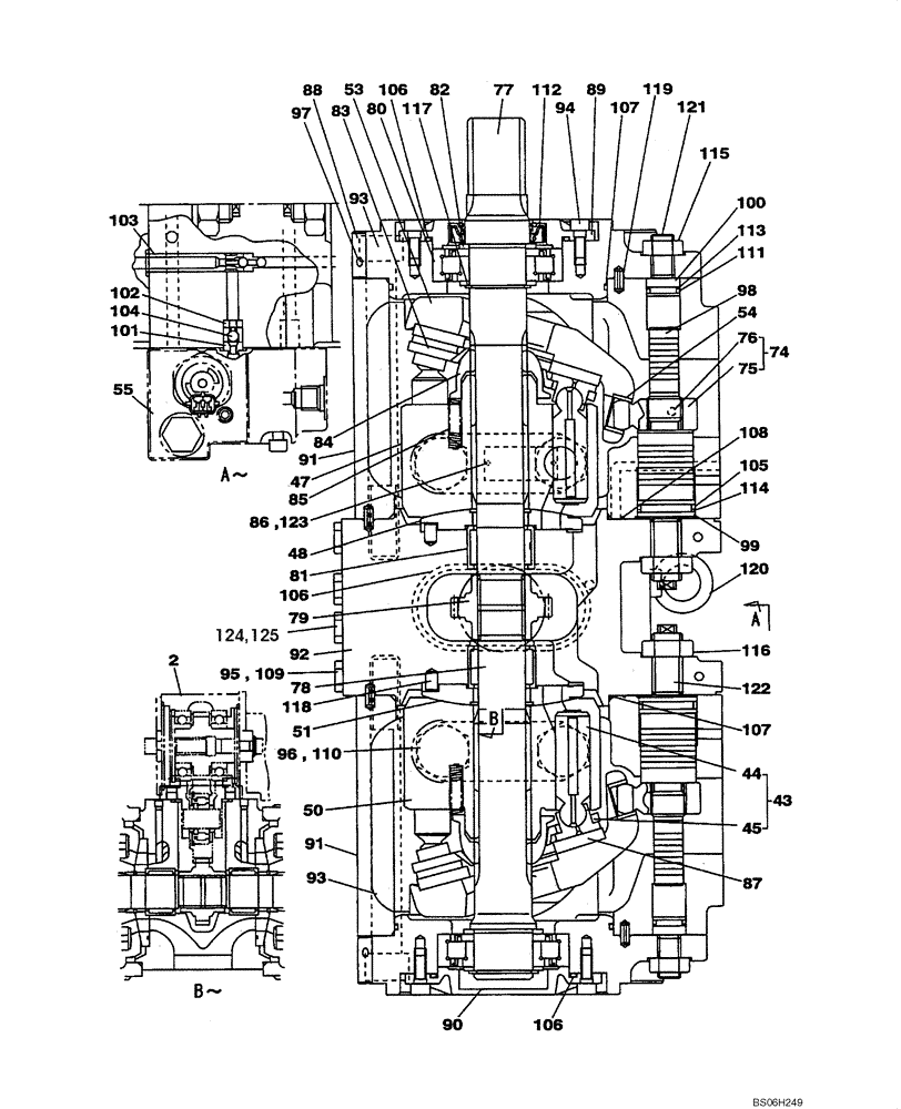 Схема запчастей Case CX240 - (08-30) - PUMP ASSY, HYDRAULIC - PISTON (Nov 3 2009 8:16AM) (08) - HYDRAULICS