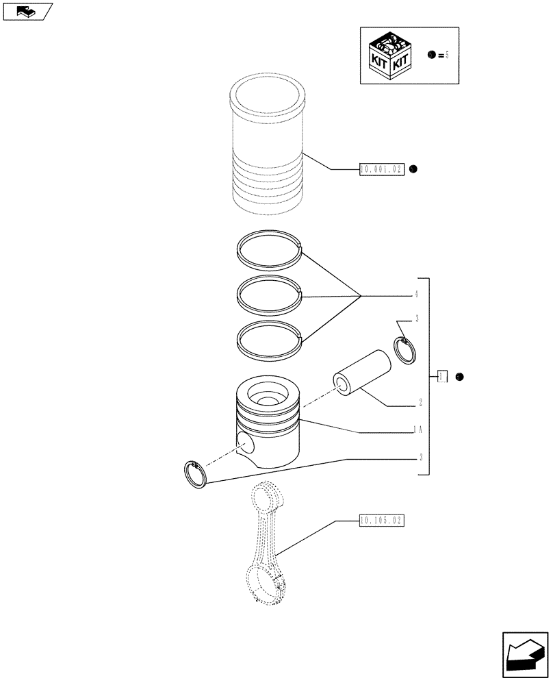 Схема запчастей Case F3BE0684N E918 - (10.105.01) - PISTON - ENGINE (504094077) (10) - ENGINE