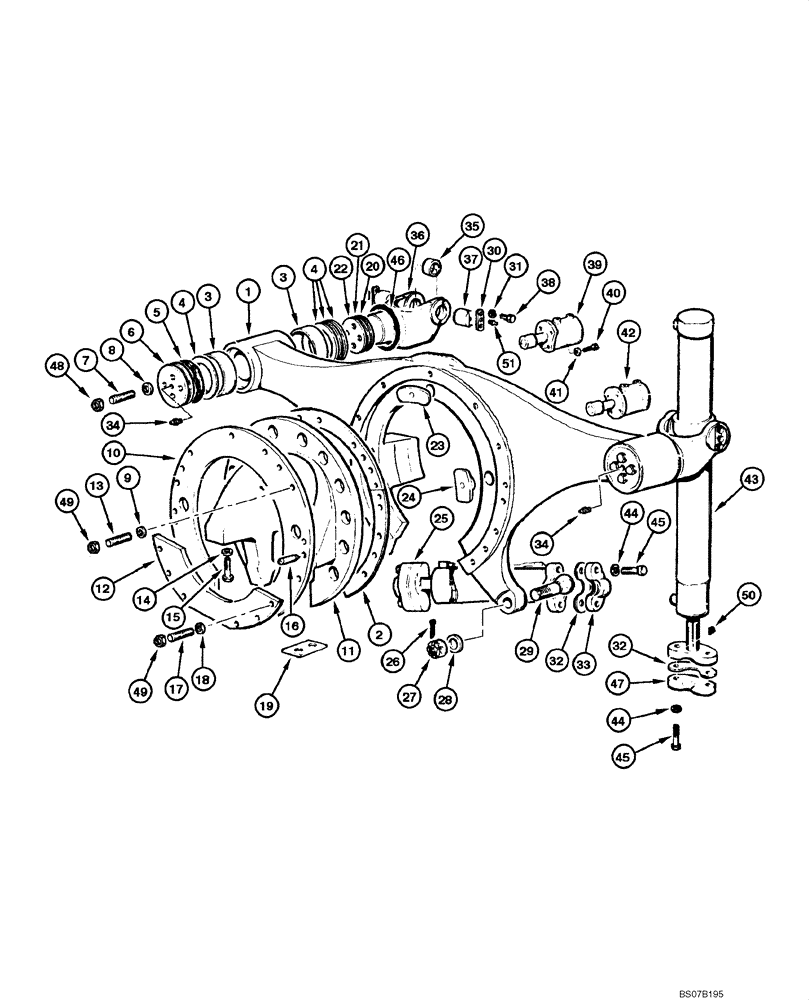 Схема запчастей Case 885 - (08.66[00]) - CYLINDER - SADDLE AND SADDLE ACTUATING (5 HOLES) (08) - HYDRAULICS