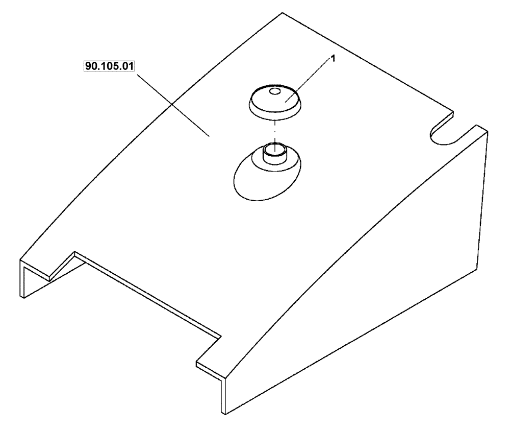 Схема запчастей Case PT240 - (10.202.02[01]) - AIR CLEANER INLET COVER (GROUP 130-ND144828) (10) - ENGINE