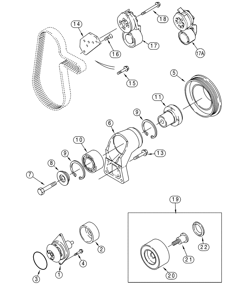 Схема запчастей Case 85XT - (02-09) - WATER PUMP SYSTEM NORTH AMERICA JAF0236484 -, 4-390 EMISSIONS CERTIFIED ENGINE (02) - ENGINE