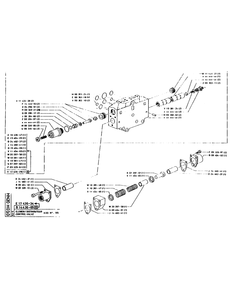 Схема запчастей Case 160CL - (219) - CONTROL VALVE (07) - HYDRAULIC SYSTEM