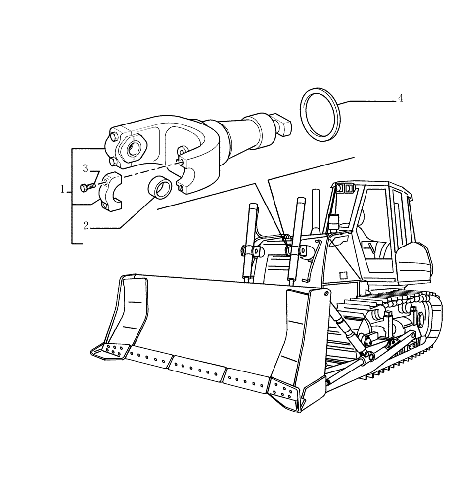 Схема запчастей Case 1850K - (2.342[01A]) - STRUTS - VERSION (02 - 03) (04) - UNDERCARRIAGE