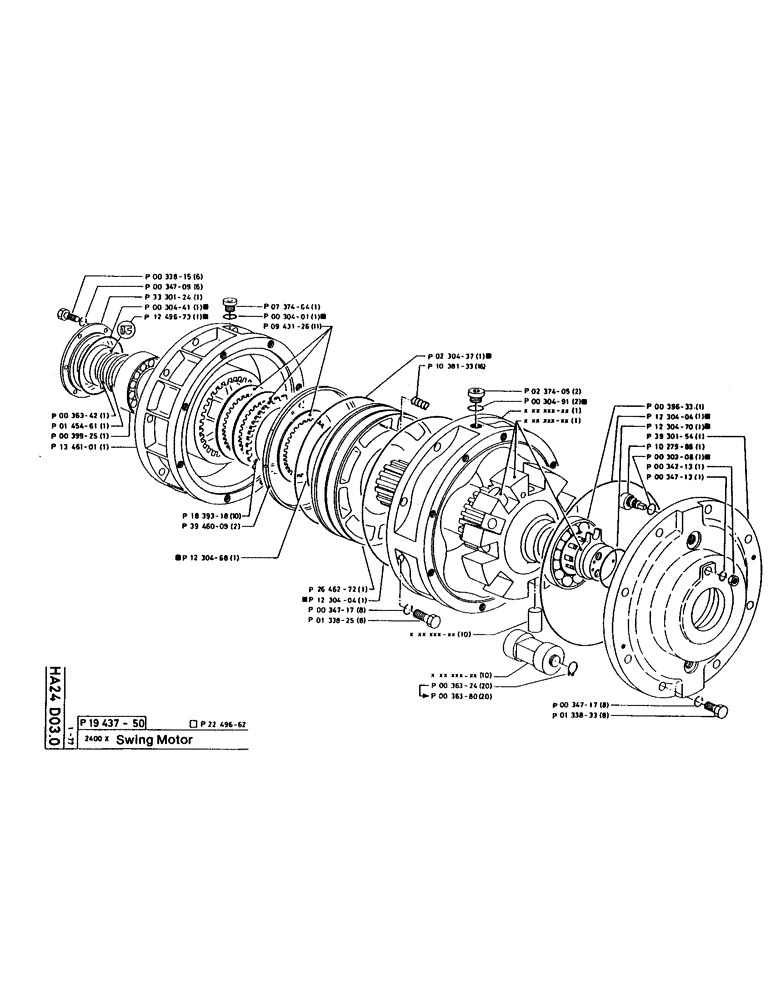 Схема запчастей Case 160CL - (42) - SWING MOTOR (07) - HYDRAULIC SYSTEM