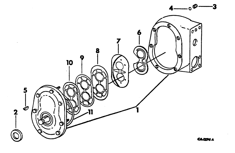 Схема запчастей Case 3400 - (079) - HYDRAULIC GEAR PUMP (35) - HYDRAULIC SYSTEMS