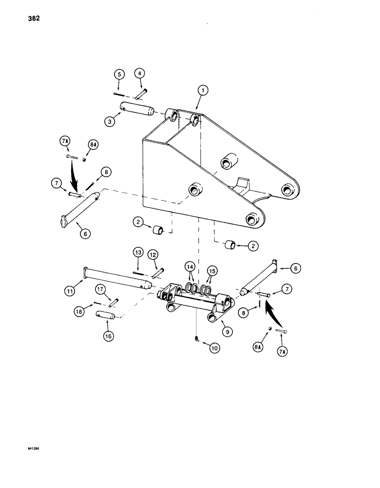 Схема запчастей Case 880C - (382) - WRIST-O-TWIST (09) - BOOMS