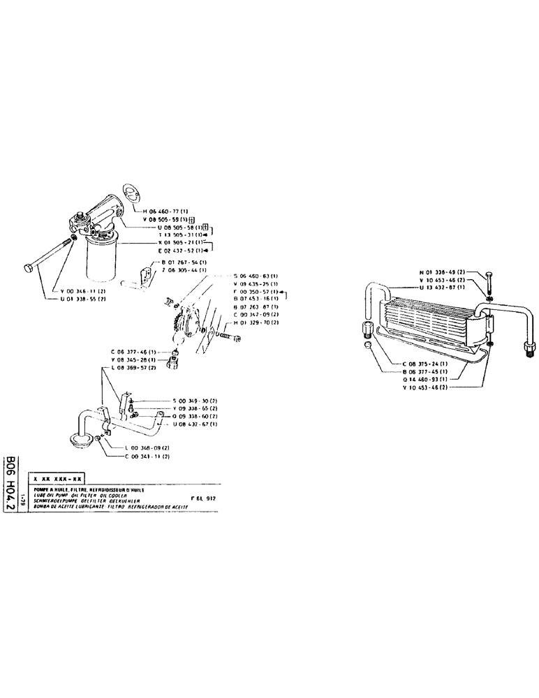 Схема запчастей Case LC80 - (029) - LUBE OIL PUMP, OIL FILTER, OIL COOLER 