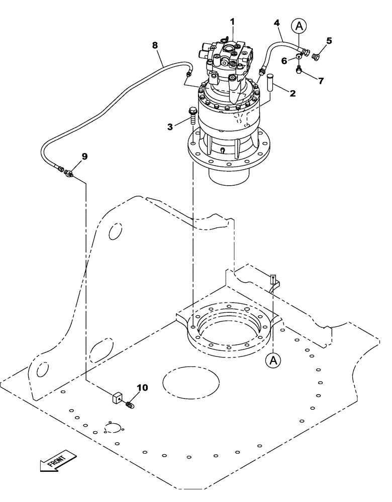 Схема запчастей Case CX210C LC - (35.352.03) - SWING MOTOR-DRIVE REDUCTION GEAR (35) - HYDRAULIC SYSTEMS