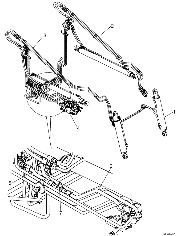 Схема запчастей Case 440CT - (08-02) - HYDRAULICS - LOADER (MODELS WITH PILOT CONTROL) (08) - HYDRAULICS